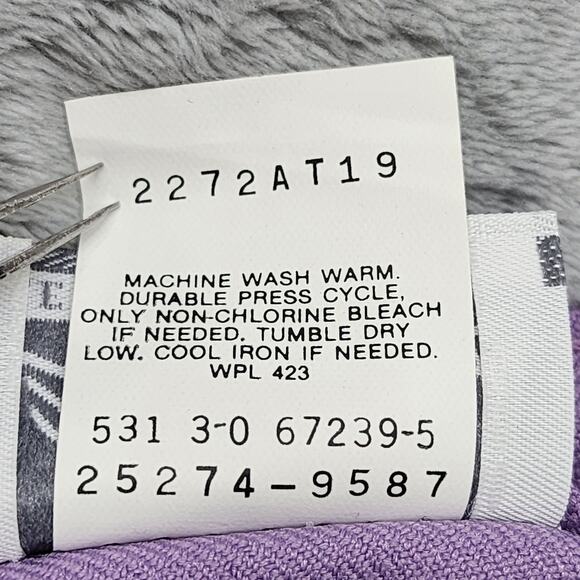 Vintage Levi's Bend Over Pants Womens 18 Purple Polyester High Rise Straight Leg - Picture 7 of 12